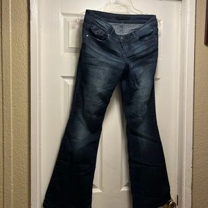 Dark blue flared leg jeans, juniors 11